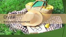  Presentation with outdoors - Audience pleasing PPT layouts consisting of summer picnic - reading books outdoors backdrop and a coral colored foreground