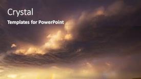  Presentation with rain clouds - Presentation design having summer-rain-in-the-mountains background and a dark gray colored foreground