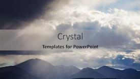  Presentation with rain clouds - Audience pleasing PPT theme consisting of summer-rain-in-the-mountains backdrop and a light gray colored foreground