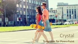  Presentation with traffic - Presentation enhanced with summer-relations-traffic-extreme-sport background and a soft green colored foreground