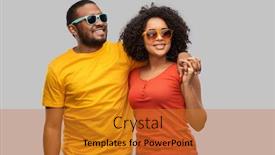  Presentation with african people - Slide deck having summer-relationships-and-people-concept background and a gold colored foreground