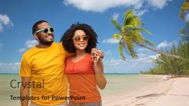  Presentation with african people - Cool new slide set with summer-relationships-and-people-concept backdrop and a gold colored foreground