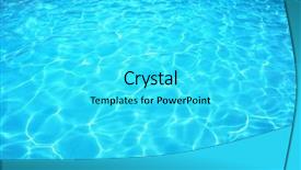  Presentation with water ripple - Cool new presentation with summer resort water reflection water backdrop and a cyan colored foreground