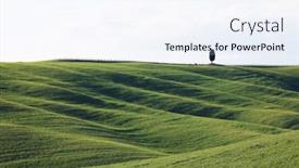  Presentation with rolling hills - PPT theme featuring summer-rural-landscape-of-rolling background and a sky blue colored foreground