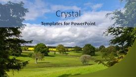  Presentation with england - Colorful slides enhanced with summer-rural-landscape-with-sheep backdrop and a light blue colored foreground