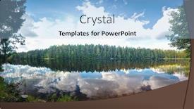  Presentation with scene - Presentation having summer scene at lake jarvi pikkjarv estonia digital composite background and a light blue colored foreground