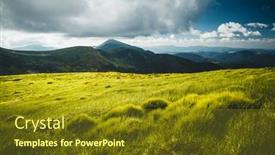  Presentation with green earth - Slide deck enhanced with summer-scene-of-a-green background and a tawny brown colored foreground