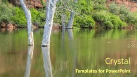  Presentation with free colorado - Presentation design with summer-scenery-of-a-lake background and a tawny brown colored foreground