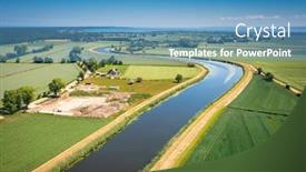  Presentation with scenery - PPT theme with summer-scenery-of-sztutowo background and a teal colored foreground