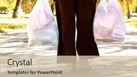  Presentation with shopping - Presentation featuring thrift shop - summer shopping background and a soft green colored foreground