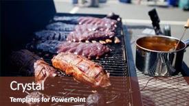  Presentation with bbq - Amazing PPT layouts having summer sizzle - bbq ribs and el gordito backdrop and a tawny brown colored foreground