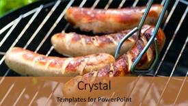  Presentation with german culture - Amazing theme having summer sizzle - delicious german sausages or bratwurst backdrop and a gold colored foreground