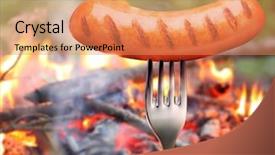  Presentation with bonfire - Slide set with black spa stones and orchids isolated on white background and a light gray colored foreground