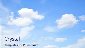  Presentation with clouds - PPT theme with summer sky with light cumulus background and a  colored foreground