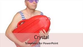  Presentation with retro 1920s english style gangster - Presentation theme consisting of summer sports and activities theme background and a coral colored foreground