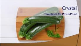  Presentation with pistachio texture nuts green fresh - Slides enhanced with fresh green zucchini on wooden background and a sky blue colored foreground