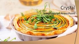  Presentation with fruit and vegetable waste - Amazing slides having vegetable tart with carrot zucchini backdrop and a yellow colored foreground