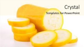  Presentation with yellow - PPT theme having isolated raw yellow zucchini background and a blonde colored foreground