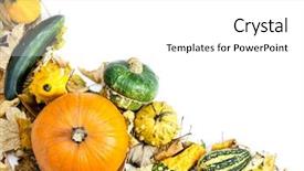  Presentation with dead leaves - Slide deck with summer squashes pumpkins and dead background and a  colored foreground