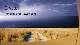  Presentation with neurons lightning - Presentation featuring summer storm beginning with lightning background and a ocean colored foreground