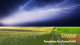  Presentation with lightning - Cool new presentation with lectrique - summer storm beginning with lightning backdrop and a tawny brown colored foreground