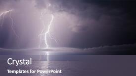  Presentation with water lightning - PPT layouts featuring summer storm beginning with lightning background and a gray colored foreground
