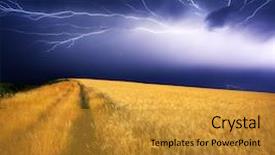  Presentation with neurons lightning - Slides having summer storm beginning with lightning background and a gold colored foreground