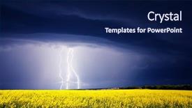  Presentation with lightning - Amazing presentation design having summer storm beginning with lightning backdrop and a navy blue colored foreground