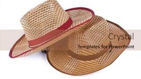  Presentation with straw - PPT theme with summer-straw-hat-isolated background and a  colored foreground