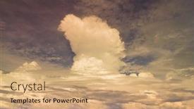  Presentation with spectacular - Slide deck having summer sun spectacular cloudscape background and a coral colored foreground