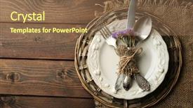  Presentation with rustic wedding - PPT theme enhanced with summer table setting in rustic background and a tawny brown colored foreground