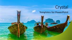  Presentation with blue water - Colorful PPT layouts enhanced with summer thailand nature beautiful island backdrop and a light blue colored foreground
