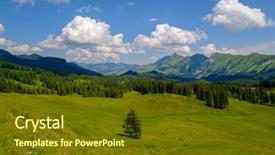  Presentation with clear sunny day rural landscape - Cool new slides with summer time landscape in rural backdrop and a tawny brown colored foreground