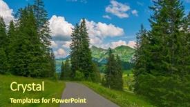  Presentation with summer time - PPT layouts with summer time landscape in rural background and a tawny brown colored foreground