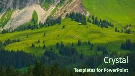  Presentation with summer time - Theme having summer time landscape in rural background and a tawny brown colored foreground