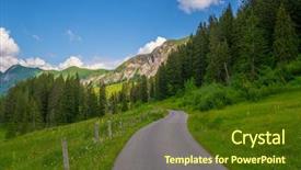  Presentation with summer time - Slide set with summer time landscape in rural background and a tawny brown colored foreground