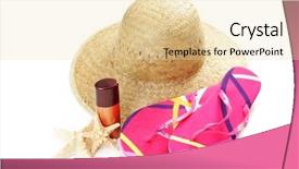  Presentation with summer time - Cool new presentation theme with summer time with suntan lotion backdrop and a lemonade colored foreground
