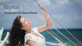  Presentation with sailing - PPT layouts having summer-travel-on-the-yacht background and a  colored foreground