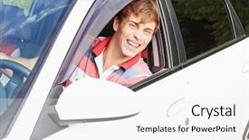  Presentation with summer camp volunteer orientation - Amazing slides having summer trip on a car backdrop and a  colored foreground