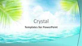  Presentation with sparkling - Slide set having summer-tropical-sea-with-sparkling background and a cool aqua colored foreground