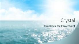  Presentation with blue waves - PPT layouts featuring summer-tropical-sea-with-sparkling background and a sky blue colored foreground
