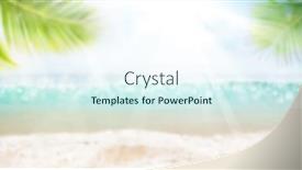  Presentation with blue waves - Slides with summer-tropical-sea-with-waves background and a sky blue colored foreground