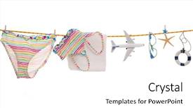  Presentation with plane - Presentation theme consisting of summer vacancies traveling with plane background and a white colored foreground