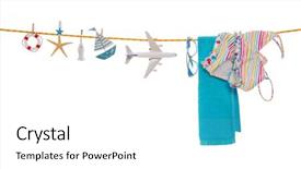  Presentation with paper boat children play - Beautiful slide set featuring summer vacancies traveling with plane backdrop and a white colored foreground