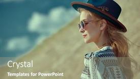  Presentation with space travel - Slides featuring summer-vacation-and-travel-beautiful background and a mint green colored foreground