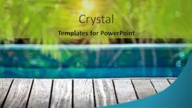  Presentation with summer trees - Slide deck with summer-vacation-background-beautiful-peaceful background and a gold colored foreground