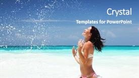  Presentation with cancun - Slides enhanced with the sea splashing water background and a teal colored foreground