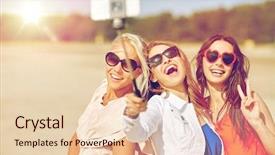  Presentation with holidays - Amazing slide deck having summer-vacation-holidays-travel-technology backdrop and a lemonade colored foreground