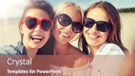  Presentation with holidays - Presentation theme featuring summer-vacation-holidays-travel background and a coral colored foreground