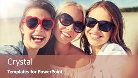  Presentation with holidays - Presentation design consisting of summer-vacation-holidays-travel background and a coral colored foreground